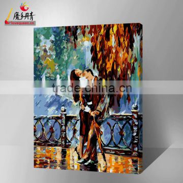 sex woman DIY oil painting by numbers on canvas of decor home