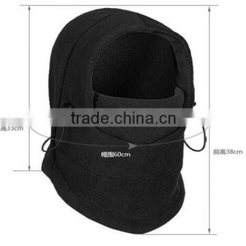 2015 High Quality winter black Adjustable Mask Cap Balaclava fleece Acrylic Hats