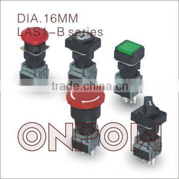 ONPOW waterproof electrical pushbutton(LAS1-B Series,Dia.22mm,UL,CE,ROHS,REECH,IP40,IP65)