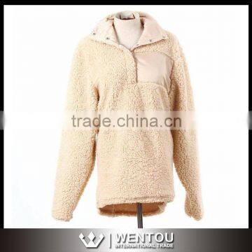 Quarter Zip Fleece Women Sherpa Pullover