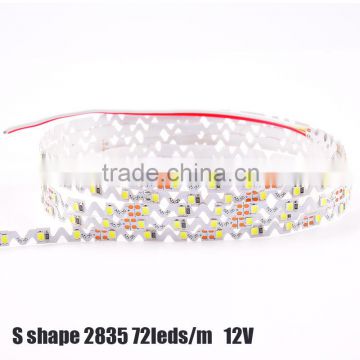 14.4w smd 2835 dual row 4mm wide led flexible strip