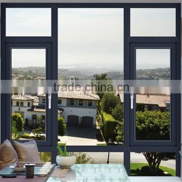 466 grey swing aluminum door with horizontal pivoting opening way