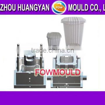 OEM custom injection trash can with slide cover mould manufacturer