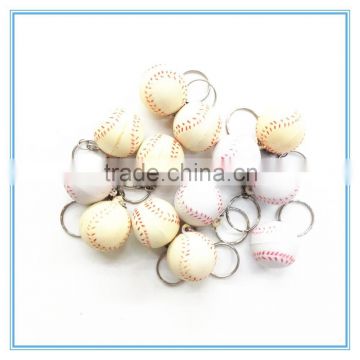 2015 top selling soft foam 4cm pu baseball ball keychain