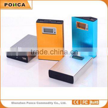 Promotional gift newest model metal material smart portable 12000mah power bank