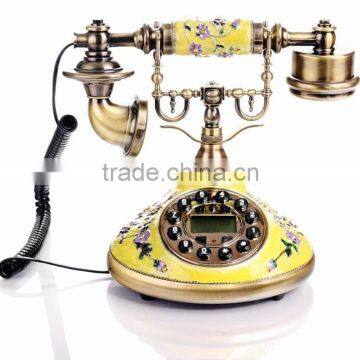 Waterproof Antique Brass Telephone Set For Home Decor