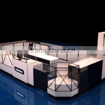 Customized popular modern mall jewelry kiosk design