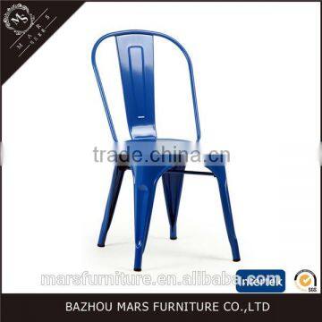 Metal navy blue dining chair modern