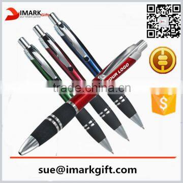 Promotional Logo Pen with Metal Clip New Gripper Design