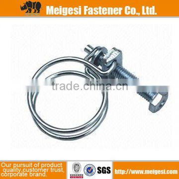 Double-wire Hose Clamp, Easy to be Fixed, 1.5/1.8/2.2/2.5mm Wire Diameter, China manufacturer high quality good price cheaper