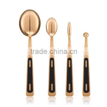 New arrival 4pcs oval makeup brush set christmas gift for girls