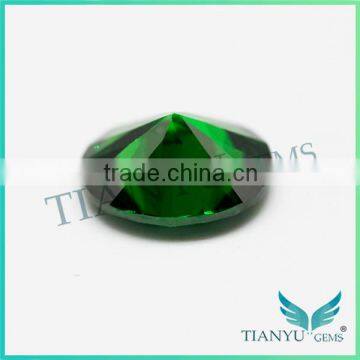Artificial Stone Polished, Custom Cut Gemstones, Blue Green Zircon Cubic Zirconia Stones European Machine Star Cut photo-4