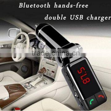 Cheap Car Stereo Bluetooth V2.1 EDR Transmitter Car Bluetooth Kit With FM Hands Free USB Charger Black