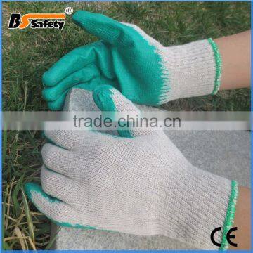 BSSAFETY wholesale cheap price 10 guage cotton kintted latex industrial work glove