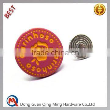 15mm Custom Logo Metal Buttons For Jeans