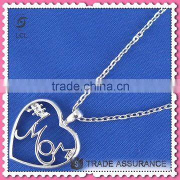 From china necklace heart for mom, low price necklace imitate silver jewelery