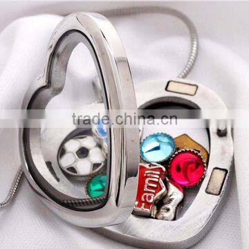 Stainless Steel Living Heart Locket Floating