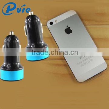 factory sale mobile phone charger DC 5V 2.4A 2 USB port mobile phone car charger accept OEM