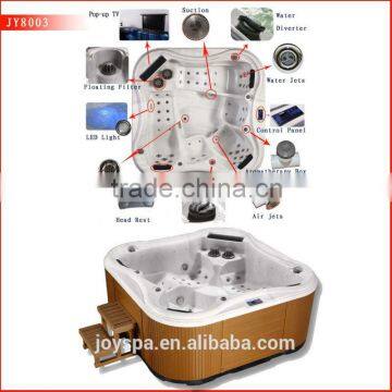 Good Quality Cold Spa Hot Tub With Pop-up Waterproof TV Hot Tub Spa Ladder photo-2