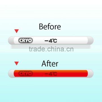 Simple temperature control indicator for freezer/From -20 to 9 deg.C/Irreversible Temperature Indicator