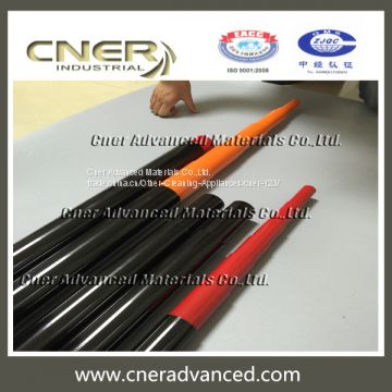 Carbon fiber solar panel cleaning telescopic pole with clamps