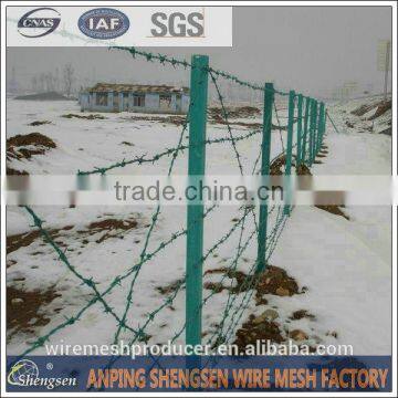 PVC Coated barbed Wire for fencing with high quality ISO9001 certificate