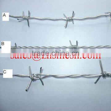 Cheap double twist 14gauge galvanized steel barbed wire