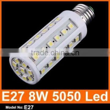 E27 8W Cool White LED Spot light with 44 pcs 5050SMD Led Corn Light Bulb Lamp