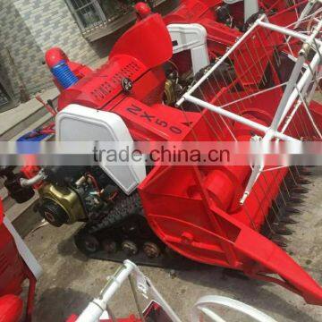 Track Wheels Rice / Wheat Combine Harvester