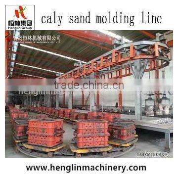 horizontal parting clay sand molding machine production line