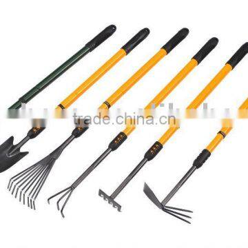 EXTENDABLE TUBE STEEL HANDLE GARDEN TOOLS SET