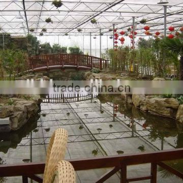 Horticultural Design Hot-Dip Galvanized Steel Pipe Frame Commercial Greenhouse For Holiday