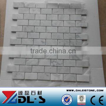 Bianco Carrara White Marble Mosaic Tile 12x12 Middle Brick