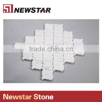 Newstar Arabesque Lantern Backsplash Tiles Carrara White Marble Price For Bathroom photo-3