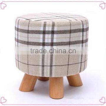 Trade Assurance Mini Cute Wooden Stools for Kids Linen Chair Wholesale photo-3