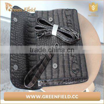 Girls Crocodile pu Leather Clutch Bag Clutch Evening Bag for Women photo-3