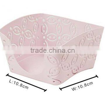 Pink Arc-shaped Metal Punched Office Desktop Note Holder