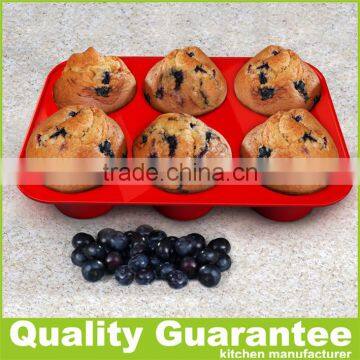 Round 6 Cup Silicone Muffin Pan ,silicone Baking Mold , Microwave Cake Baking Pan photo-6