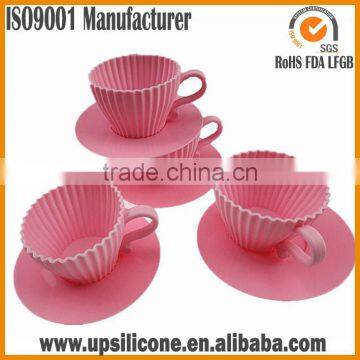Silicone Teacup Cupcake Molds, Coffee Cup Silicone Mold for Microwave Cake photo-5
