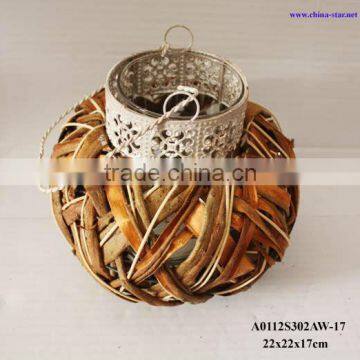 Hanging Birch Candle Lanterns photo-3