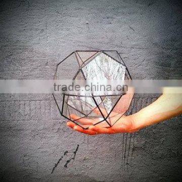 Large Terrarium Icosidodecahedron Stained Glass Terrarium Glass Decoration Planter for Indoor Gardening Home Decor Christmas Ter photo-3