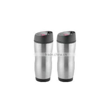 450ml Stainless Steel Inner Plastic Outer Steel Vacuum Cup/auto Mug/Travel Mugs With TPR Handle photo-3