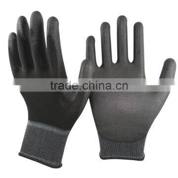 NMSAFETY cheap black PU Coated Glove made in china EN388 4131