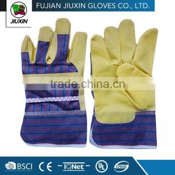 Black White Cotton Back & Cuff Impregnated Working PVC Glove photo-6