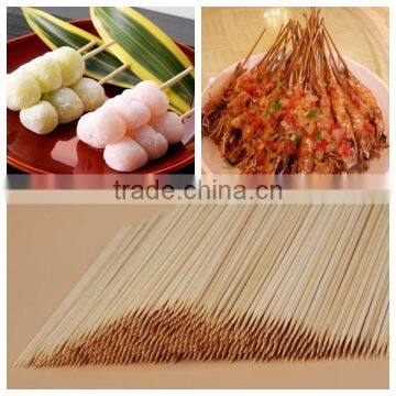 PE bags packing top grade heat resistant disposable bamboo skewers for bbq