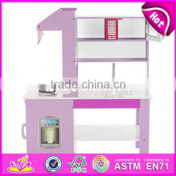 New Style Double-sided Pretend Play Wooden Kids Play Kitchen Set W10C274 photo-2