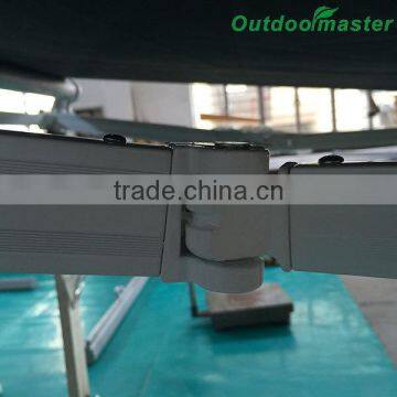 1.6x1.2M Folding Manual Aluminum Retractable Black Window Awning photo-6