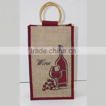 Eco-friendly jute bag wine bottle bag made in India