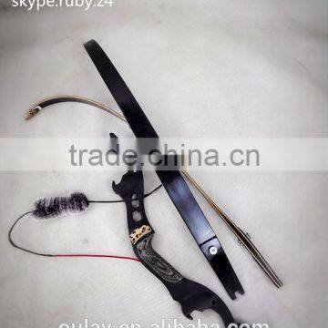 Wood Riser/takedown Laminated Recurve Bows Imitation Bison Black Split Bow photo-5