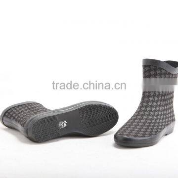 Fabric Rain Boots With Flower Fabric Upper photo-4